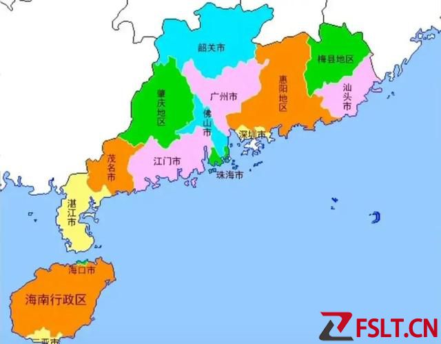 广东城市：1987年广东行政划分地图，当年中山还是佛山管辖！
