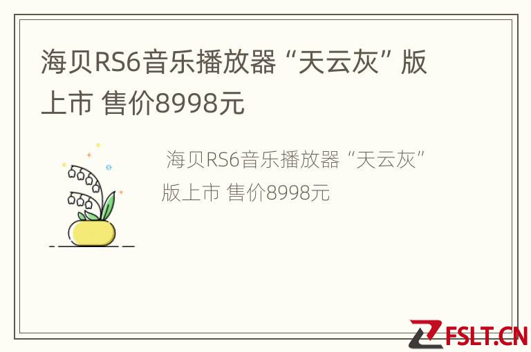 海贝RS6音乐播放器“天云灰”版上市 售价8998元