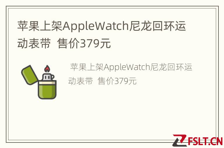 苹果上架AppleWatch尼龙回环运动表带  售价379元